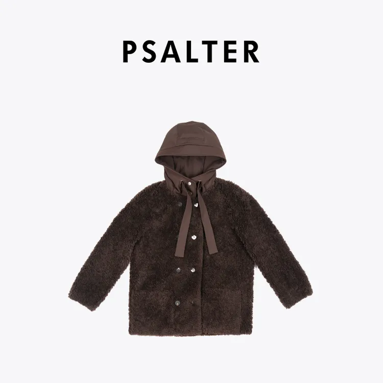 诗篇2026年新款绵羊羔外套加厚立领纯色保暖颗粒绒外套6C66110113
