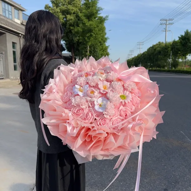 母亲节送妈妈婆婆生日康乃馨玫瑰香皂永生花送老师闺蜜花束礼物