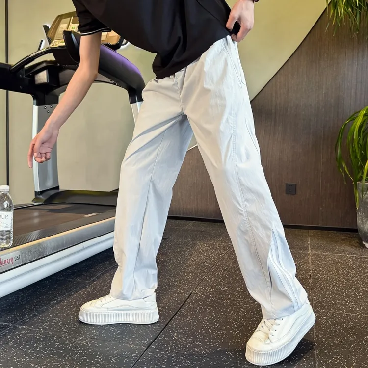 追属夏季速干裤子男潮牌宽松直筒裤新款春秋季男裤薄款痞帅休闲裤