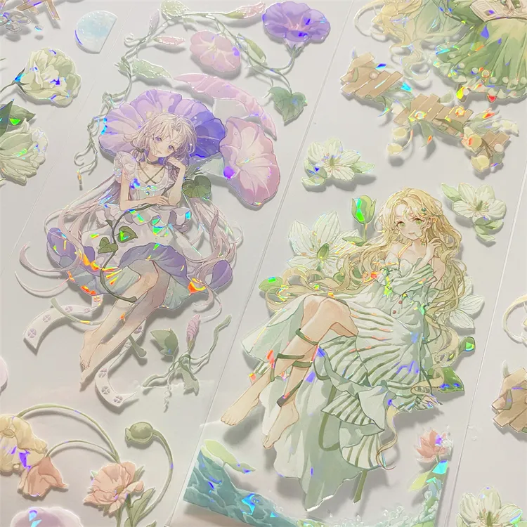 手帐分装胶带h59花期如约studioVI少女PET古风素材账流麻贴纸咕卡