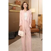 西装套装显瘦气质轻奢时尚休闲通勤女神范设计师春季阔腿两件套