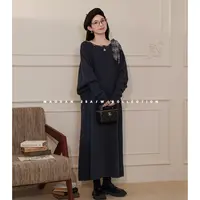 maodan/猫单【约翰美学】孕妇套装秋季新品纯色气质洋气上衣半裙