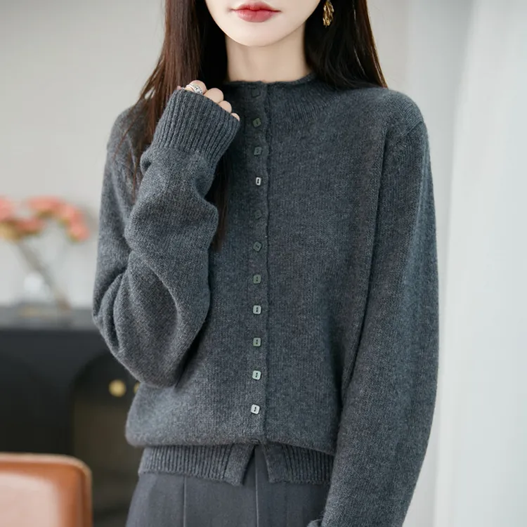 特大码女装胖mm秋冬女士半高领毛衣遮肚子内搭可外穿针织打底开衫