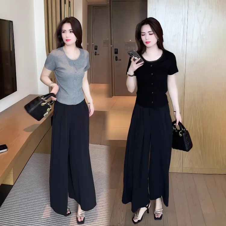 女装漂亮短袖夏款t恤2025年新款时尚显瘦体恤洋气质减龄百搭上衣