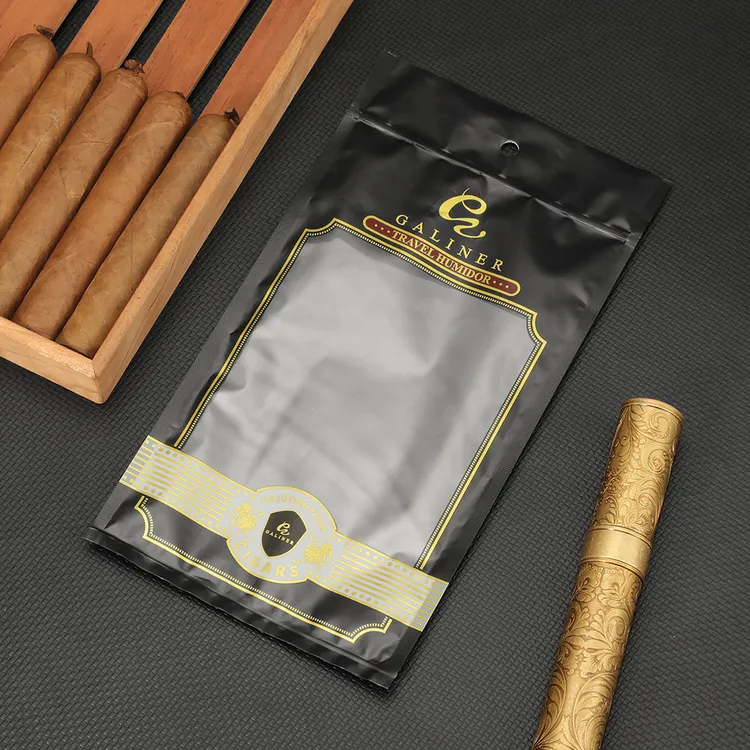 雪茄保湿袋便携透明密封雪茄加湿袋外出户外旅行烟袋保湿片包盒