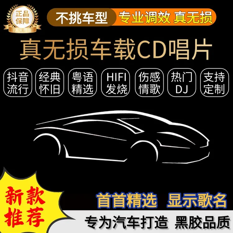 2025抖音新歌/劲爆DJ/粤语/老歌无损音质汽车载CD音乐光盘