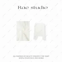 【Rae】法式优雅气质蕾丝边V领长袖针织衫r751