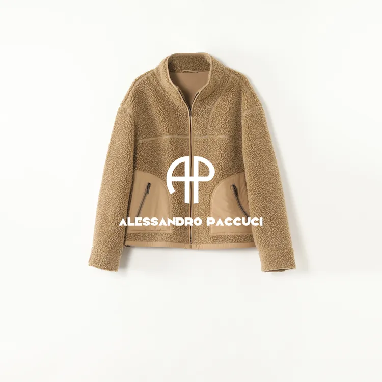 AP洛哥53190WT【羊羔毛外套】绵羊毛立领多色宽松拉链时尚休闲外套