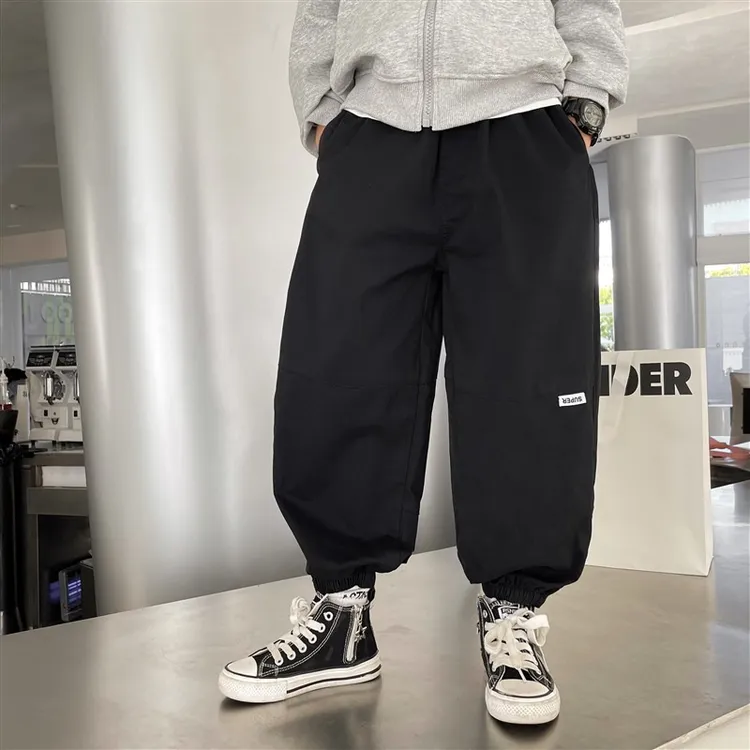 短裤百搭服装海妈家2025男童韩版宽松新款童装长裤春装休闲裤工装