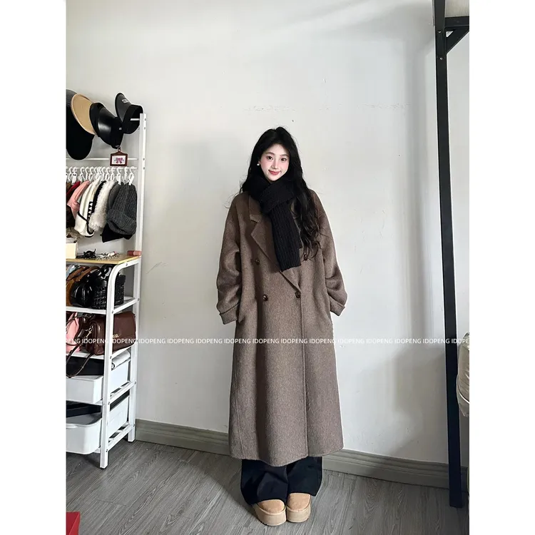 今年流行羊毛双面呢子大衣女款冬季韩系羊绒毛呢外套爆款2025新款