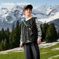 【balaOne】巴拉巴拉儿童马甲女童男童轻薄外套上衣新款童装2025秋