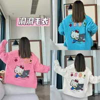 5489#深圳BOHAN秀秀家2025早秋新款洞洞KT猫毛衣