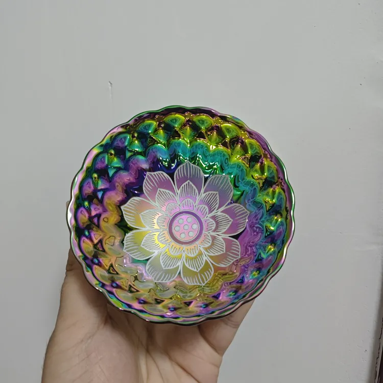 七彩九瓣荷花精美主人杯品茗杯茶杯水杯