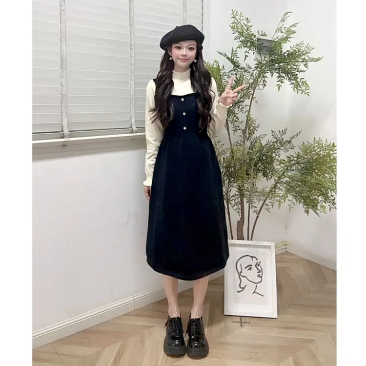 IEF/爱依服2025新款秋冬季时尚气质收腰显瘦连衣中裙
