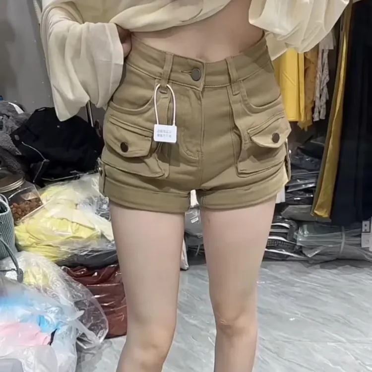 高腰美潮工装短裤