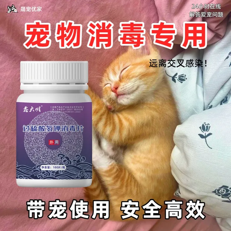 宠物专用消毒液过硫酸氢钾喷雾用于环境猫咪狗狗室内消毒除味