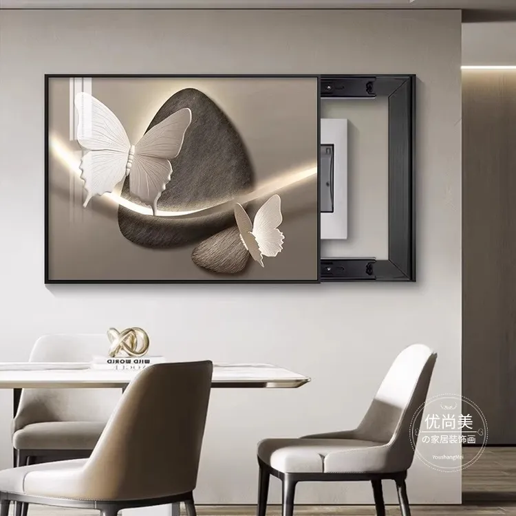 2025新款电表箱装饰画免打孔遮挡餐厅客厅电闸盒弱电箱配电箱挂画