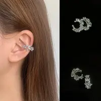 合金耳饰 FULLICESTUDIO星钻锆石华子饰品ins风耳夹无耳洞耳骨夹