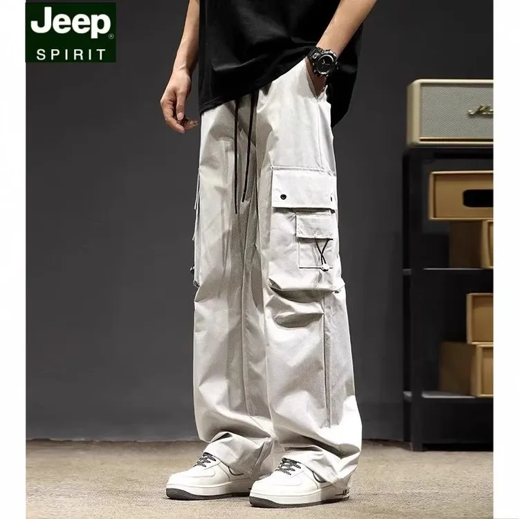 吉普JEEP SPIRIT工装休闲裤夏季薄款男士工装多口袋户外伞兵裤