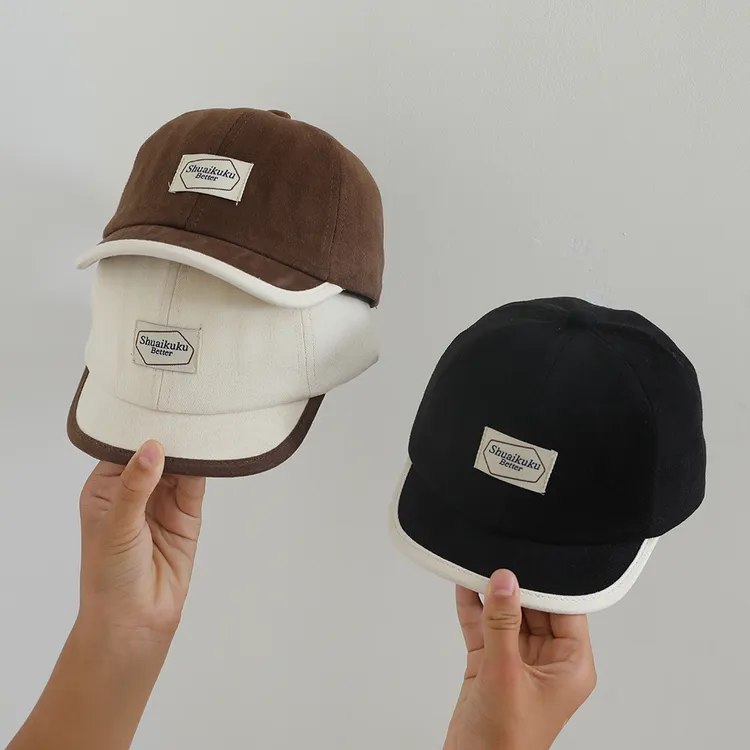 【小布丁】儿童帽子春秋薄款男宝宝鸭舌帽韩版ins女童短檐棒球帽潮