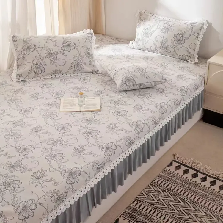 【峻杨品牌】（遇见花开）雪尼尔高端轻奢简约四季防滑榻榻米床盖