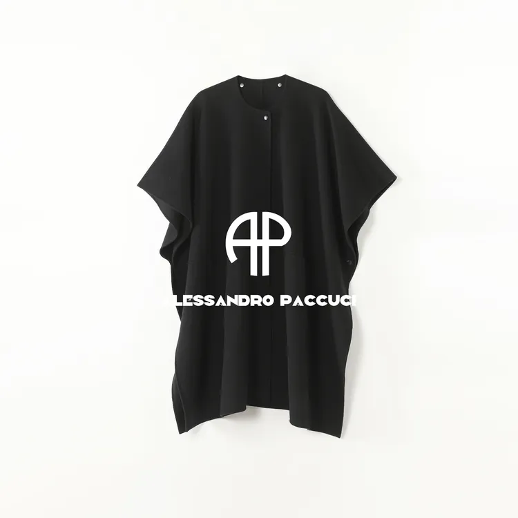 AP洛哥53038DS【赫本大衣】黑标/绵羊毛+山羊绒可拆卸围巾时尚大衣