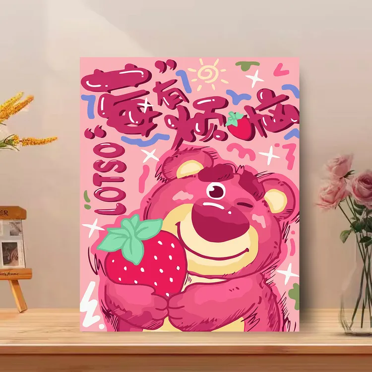 3040cm超可爱数字油画diy|填涂色填充礼物动漫合集卧室客厅装饰画