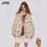妖精的口袋爱心格纹夹克外套女2025早秋新款立体蝴蝶结学院风上衣