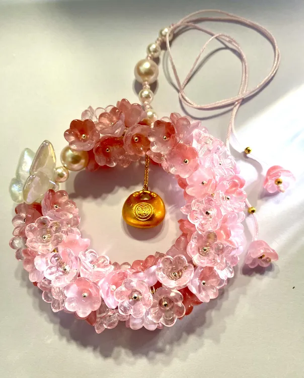 新款汽车DIY挂件网红车载后视镜挂饰女车内高档铃兰花车挂