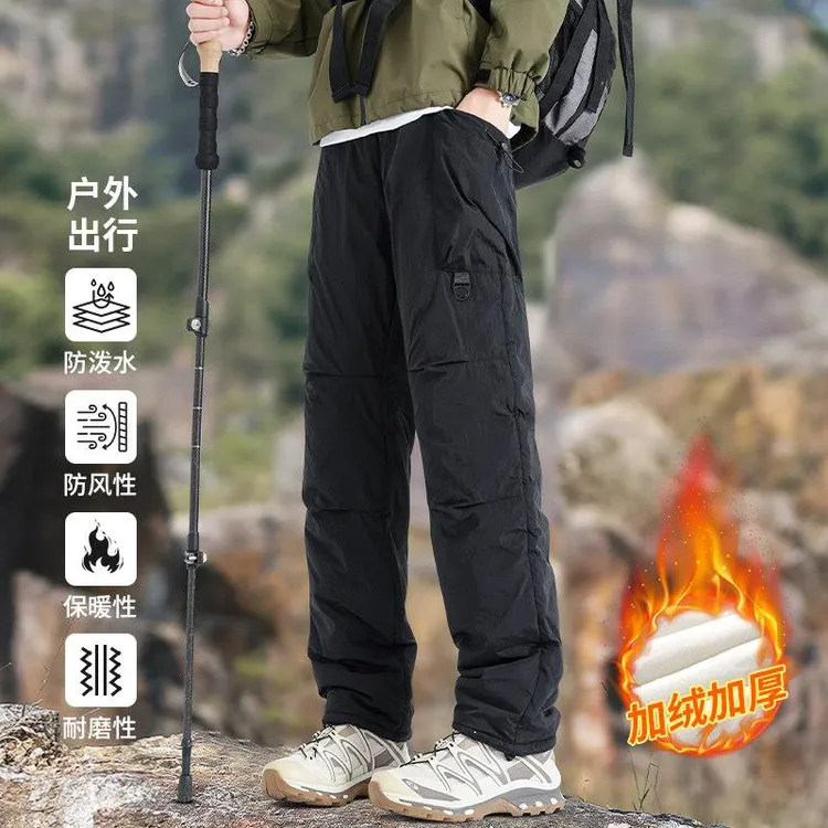ZONYOUQ户外冲锋裤男加绒防水防风防寒保暖滑雪裤登山