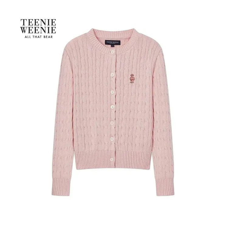 TeenieWeenie小熊针织开衫上衣女26年春季新款TTCK2612C1E