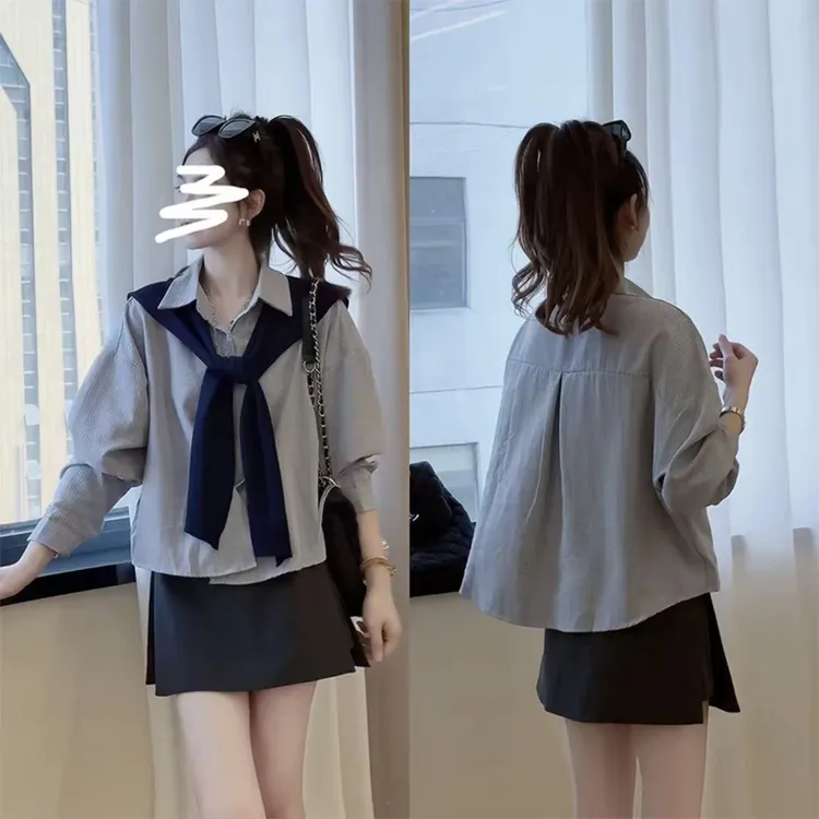 韩系老钱风衬衣外套女2025秋季新款时尚休闲衬衫上衣