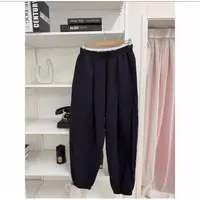 【泡菜韩货】tug 秋款 百搭松紧腰 捏褶束脚休闲卫裤女