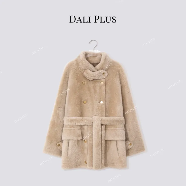 DALI PLUS“西班牙进口"设计款 羊皮毛一体 皮草外套-D5CH5271