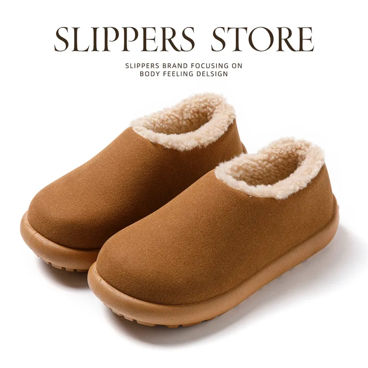 棉拖鞋女冬季2025新款室内居家用防滑静音毛绒保暖毛毛拖鞋外穿