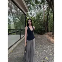5werkwen v领背心设计感单边扣修身百搭简约外穿无袖上衣20-07