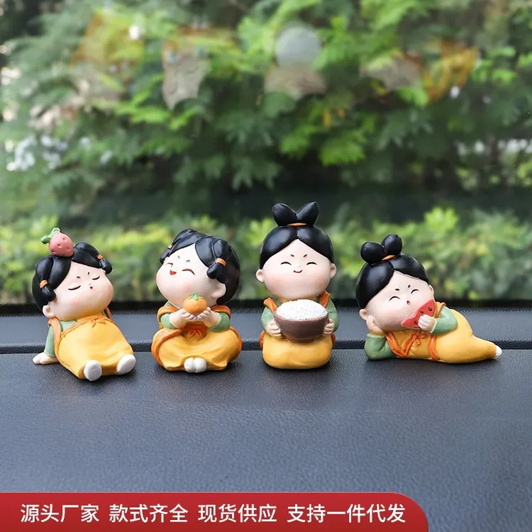 唐仕女可爱车载小摆件办公室桌面摆设女生卧室床头柜梳妆台装饰品