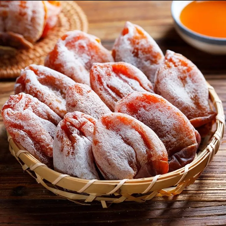 陕西正宗富平吊柿饼自然糖霜软糯流心蜜汁鲜甜农家产地直发