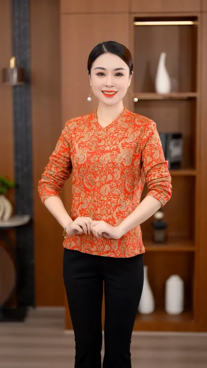 【加绒加厚】冬季新年打底衫女士百搭一体绒保暖上衣洋气小衫