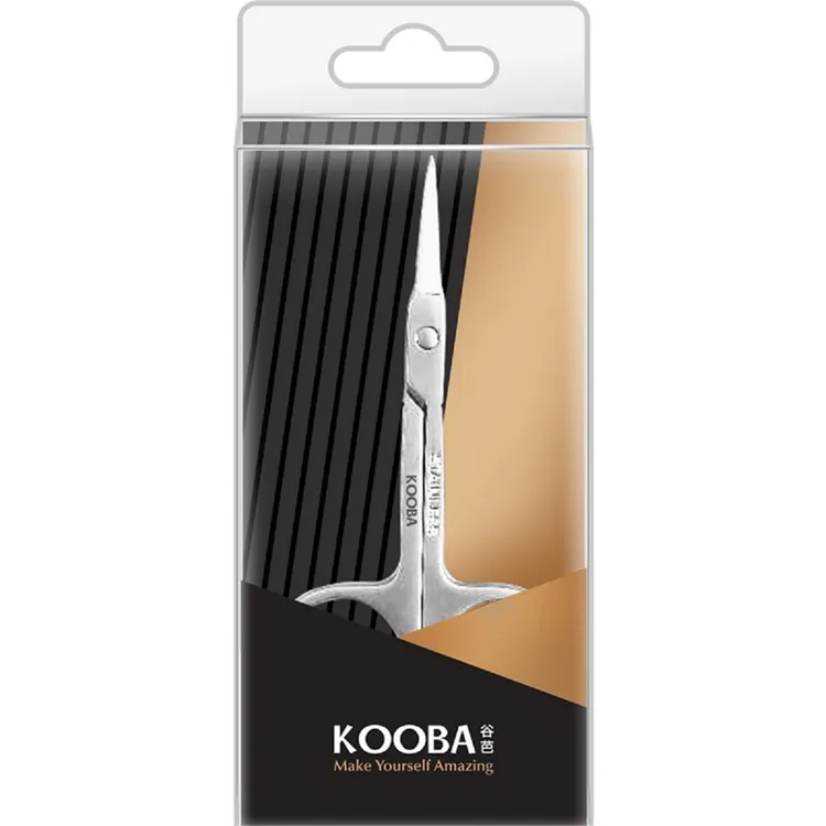 KOOBAPLUS谷芭美容剪 弧形弯刃尖头不锈钢材质锋利耐用修眉专用