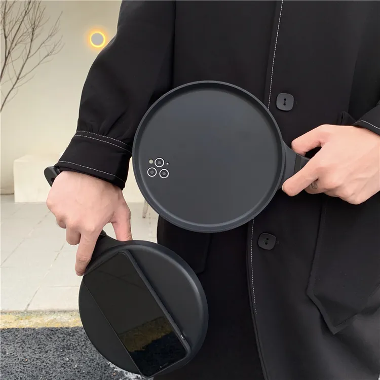 平底锅适用任意型号苹果华为oppo小米vivo手机壳巨大立体搞怪奇葩