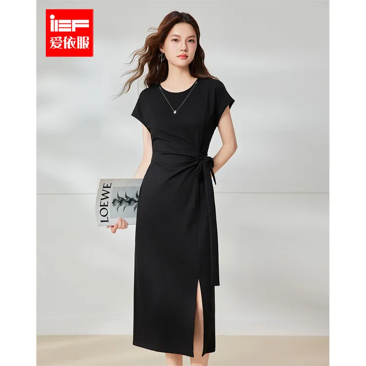 IEF/爱依服连衣裙2025夏季新款韩版成熟优雅气质显瘦连衣长裙