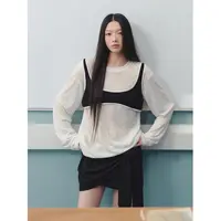 【咩咩专属】LLDC  慵懒撞色宽松胸衣假两件T恤