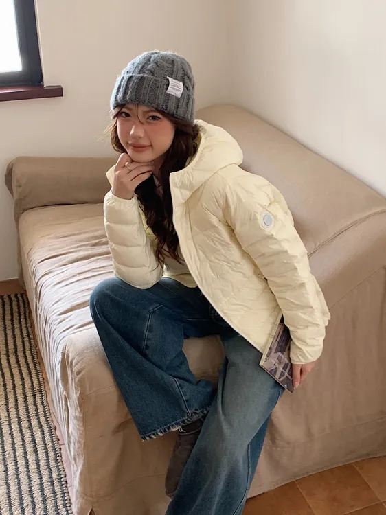 【90白鸭绒】轻薄情侣排骨短款羽绒服2025冬季新款保暖外套男女可穿