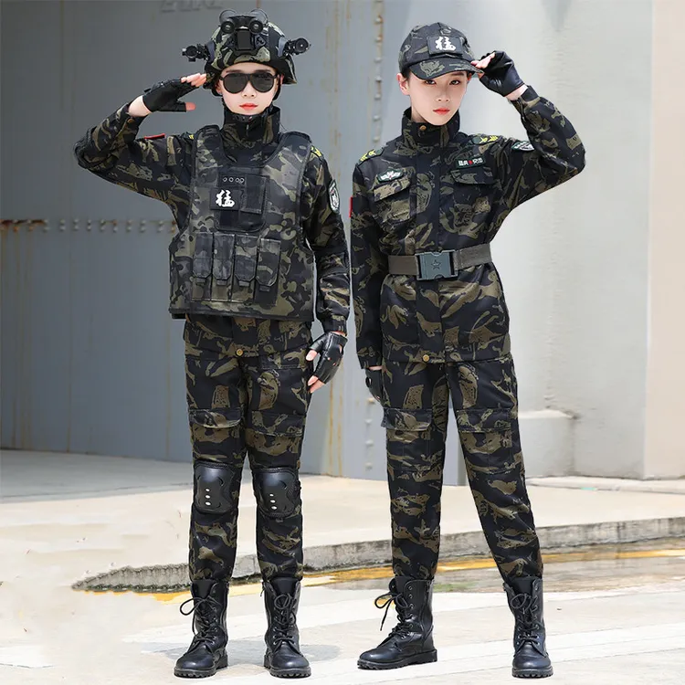 春季儿童迷彩服套装角色扮演特种兵学生日礼物军训幼儿园演出服装