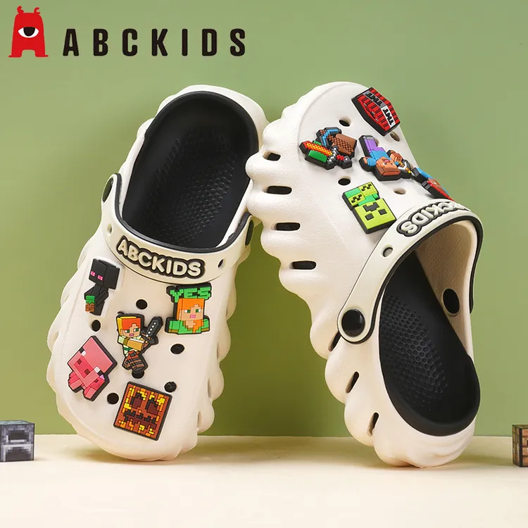 儿童拖鞋我的世界洞洞鞋男童踩屎感软底防滑中大童男孩凉拖沙滩鞋
