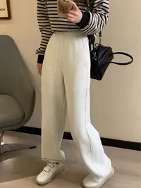 【杨嘻嘻】即墨韩版出游女针织休闲时尚百搭宽松阔腿加绒裤31001