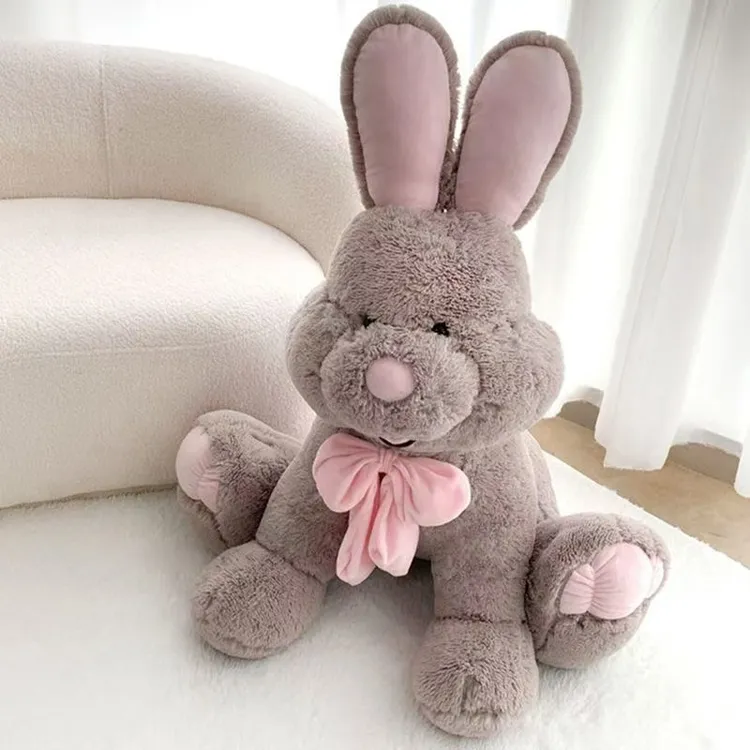网红长耳朵邦尼兔兔子毛绒玩具公仔玩偶抱枕玩偶靠枕2516