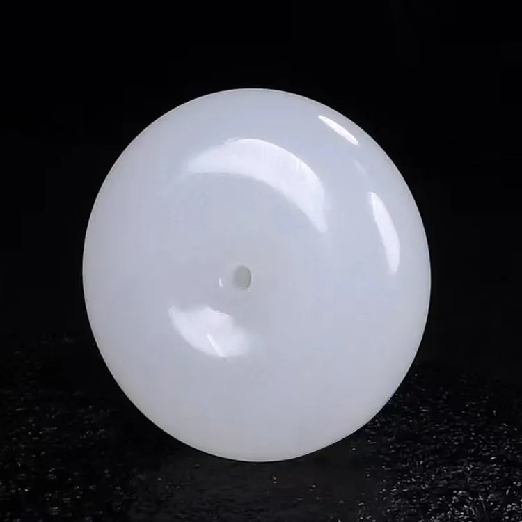 和田玉羊脂白玉平安扣吊坠玉石玉石玉器玉坠挂件