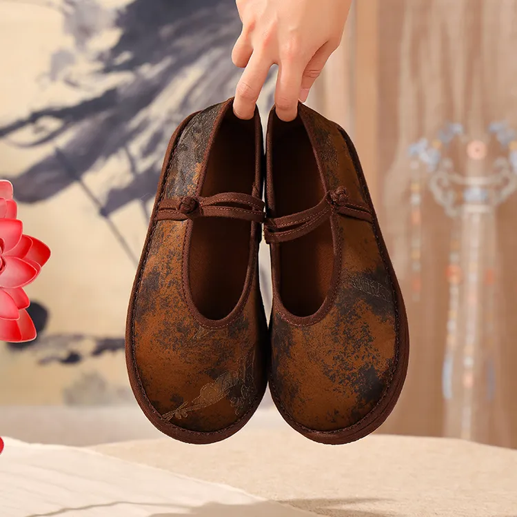秋冬季手工千层底女老北京布鞋妈妈久穿久站不累脚女单鞋新中式鞋